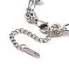 Non-Tarnish 304 Stainless Steel Knot Link Chain Bracelet for Men Women X-BJEW-E020-01P-3