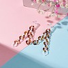 Acrylic Curb Chain Tassel Dangle Stud Earrings for Women EJEW-JE04767-01-2