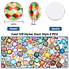   1 Bag Printed Glass Cabochons GGLA-PH0001-49-2