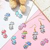 24Pcs 6 Colors Printed Alloy Pendants FIND-SZ0003-39-4