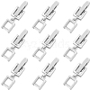 SUNNYCLUE 9Pcs Brass Fold Over Clasps KK-SC0004-06P-1