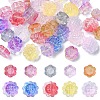 40Pcs 10 Styles Transparent Spray Painted Glass Beads GLAA-YW0003-84-1