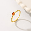 Brass Micro Pave Cubic Zirconia Finger Rings for Women ZG1628-4