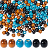 Gorgecraft 180Pcs 3 Colors Natural Wood Dyed Beads WOOD-GF0002-04-1