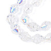 Electroplate Transparent Glass Beads Strands EGLA-N020-03A-3