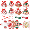 BENECREAT 32Pcs 4 Style Christmas Theme Pyramid Shaped Paper Bakery Boxes BAKE-BC0001-01-1