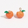 Fruit Alloy Enamel Charms ENAM-P264-02A-G-1