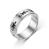 Rotating Titanium Steel Anxiety Relief Ring for Women Men PW-WG4928D-17-1