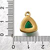 Natural Green Onyx Agate(Dyed and Heated) Triangle Charms STAS-D310-02G-04-3