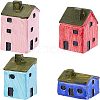 Resin Tiny House Decorations Set DJEW-WH0066-01-1