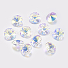 Faceted Glass Rhinestone Charms X-RGLA-F049-8mm-001AB-1