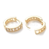 Brass Micro Pave Clear Cubic Zirconia Hoop Earrings EJEW-C121-07G-2