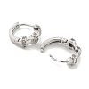 Rack Plating Brass with Cubic Zirconia Hoop Earrings for Women EJEW-G363-01P-2