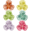 12Pcs 6 Colors Spray Printed 430 Stainless Steel Bead Caps STAS-BBC0008-26-1
