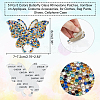  5Pcs 5 Colors Butterfly Glass Rhinestone Patches DIY-NB0005-14-5