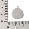 304 Stainless Steel Pendants STAS-B074-08P-05-3