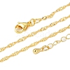 Brass Singapore Chains Necklaces for Women NJEW-D302-34G-5