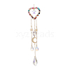 Glass Teardrop & Star Window Hanging Suncatchers HJEW-JM00905-02-1