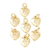 Brass Micro Pave Cubic Zirconia Charms RB-I078-67G-NR-1
