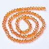 Electroplate Glass Beads Strands EGLA-A034-T4mm-B16-2