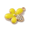 Flower Alloy Enamel Pendants ENAM-A007-02KCG-04-2