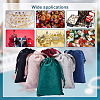 HOBBIESAY 24Pcs 6 Colors Velvet Jewelry Drawstring Bags TP-HY0001-05B-6