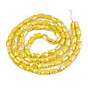 Electroplate Opaque Solid Color Glass Beads Strands EGLA-N002-25-B04-2