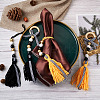 Crafans 4Pcs 2 Style Senior Year Theme Woolen Yarn Tassels Pendant Decorations HJEW-CF0001-18-12