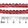 Frosted Transparent Glass Bead Strands GLAA-P065-6mm-06-3