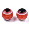 Round Evil Eye Resin Beads LS-RESI-R159-6mm-05-3
