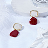 1 Pair Zinc Alloy Enamel Stud Earrings EJEW-LP0009-15-3
