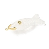 Natural Quartz Crystal Carved Pendants G-P599-07G-02-2