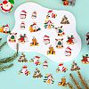 36Pcs 9 Style Christmas Theme Alloy Enamel Pendants ENAM-SZ0004-17-3