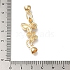 Brass Micro Pave Clear Cubic Zirconia Fold Over Clasps KK-H480-49G-3