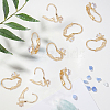 20Pcs Brass Micro Pave Clear Cubic Zirconia Leverback Earring Findings KK-BBC0029-05-7