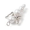 Glass Pearl Pendants PALLOY-JF02711-03-4