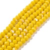 Electroplate Opaque Solid Color Glass Beads Strands X1-EGLA-A034-P4mm-L02-1