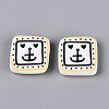 Printed Opaque Resin Beads RESI-N043-10B-1