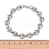 304 Stainless Steel Coffee Bean Link Chain Bracelets for Women Men BJEW-F529-10A-P-4