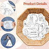 4 Sheets 11.6x8.2 Inch Stick and Stitch Embroidery Patterns DIY-WH0455-149-3