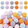   36Pcs 6 Color DIY Doll Craft Yarn Pom Pom Ball AJEW-PH0003-48-1