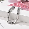 304 Stainless Steel Column Link Chain Bracelets for Women BJEW-F488-50P-5