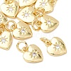 Brass Micro Pave Cubic Zirconia Charms RB-I078-67G-NR-4