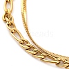 304 Stainless Steel Multi-Strand Chain Bracelets BJEW-G711-03B-G-2