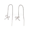 Bowknot Brass Ear Thread for Women EJEW-P288-07P-2