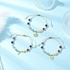 3Pcs Chakra 304 Stainless Steel Charm Bracelets BJEW-JB12564-04-2