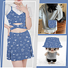 Cotton Denim Fabric DIY-WH0504-872A-5