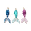 3Pcs 3 Colors Seed Beads Pendants PALLOY-MZ00222-1