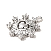 Brass Micro Pave Cubic Zirconia Charms LS-KK-D091-01P-2