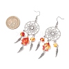 5Pairs 5 Colors Alloy & Synthetic Turquoise Chandelier Earrings EJEW-JE06339-01-3